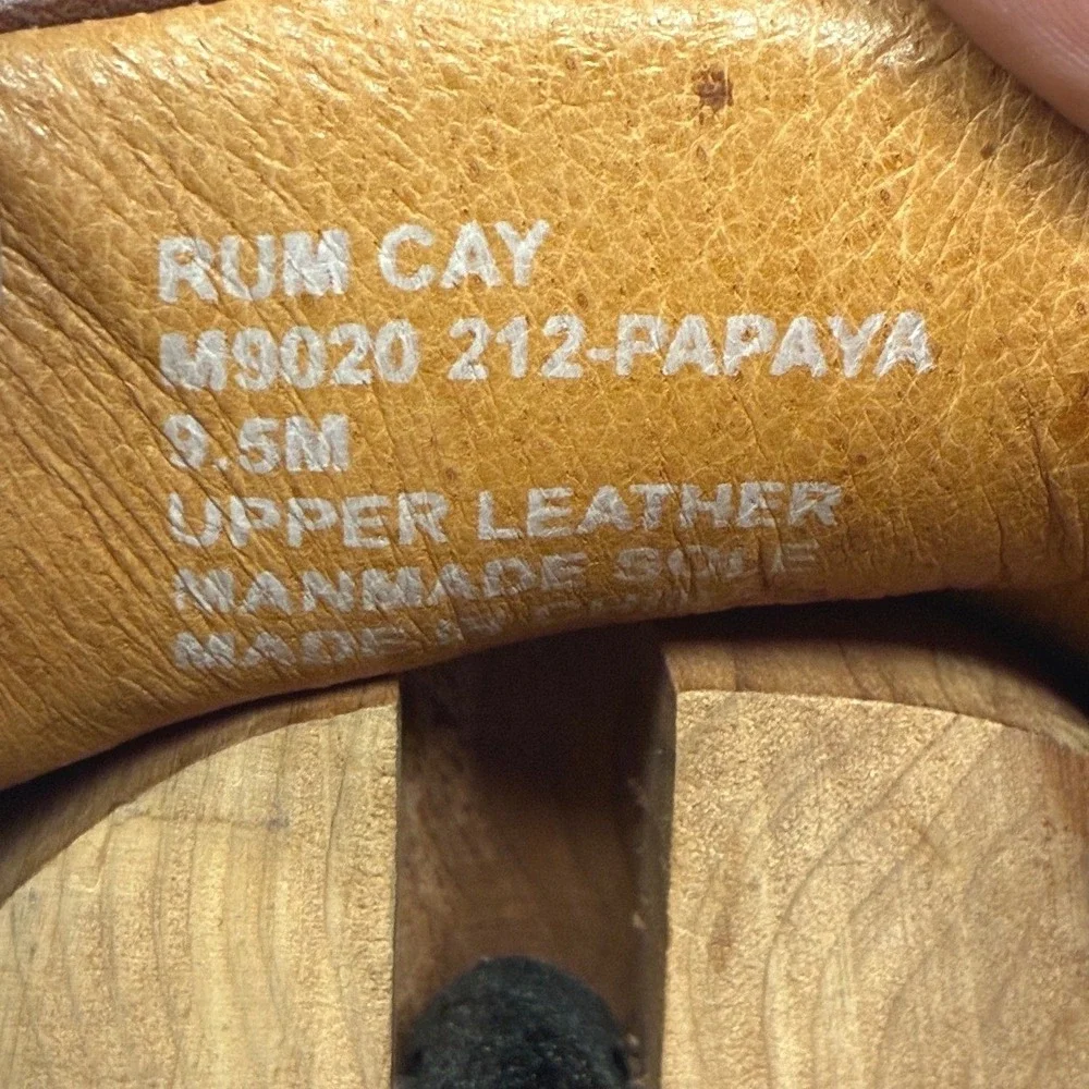 Tommy Bahama Rum Cay Slip On Loafers Mens 9.5 Brown Leather Driving Shoes Mocs